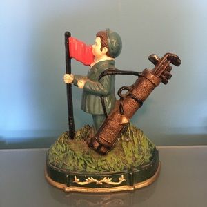 ☘️VTG CAST IRON GOLF DOORSTOPPER☘️